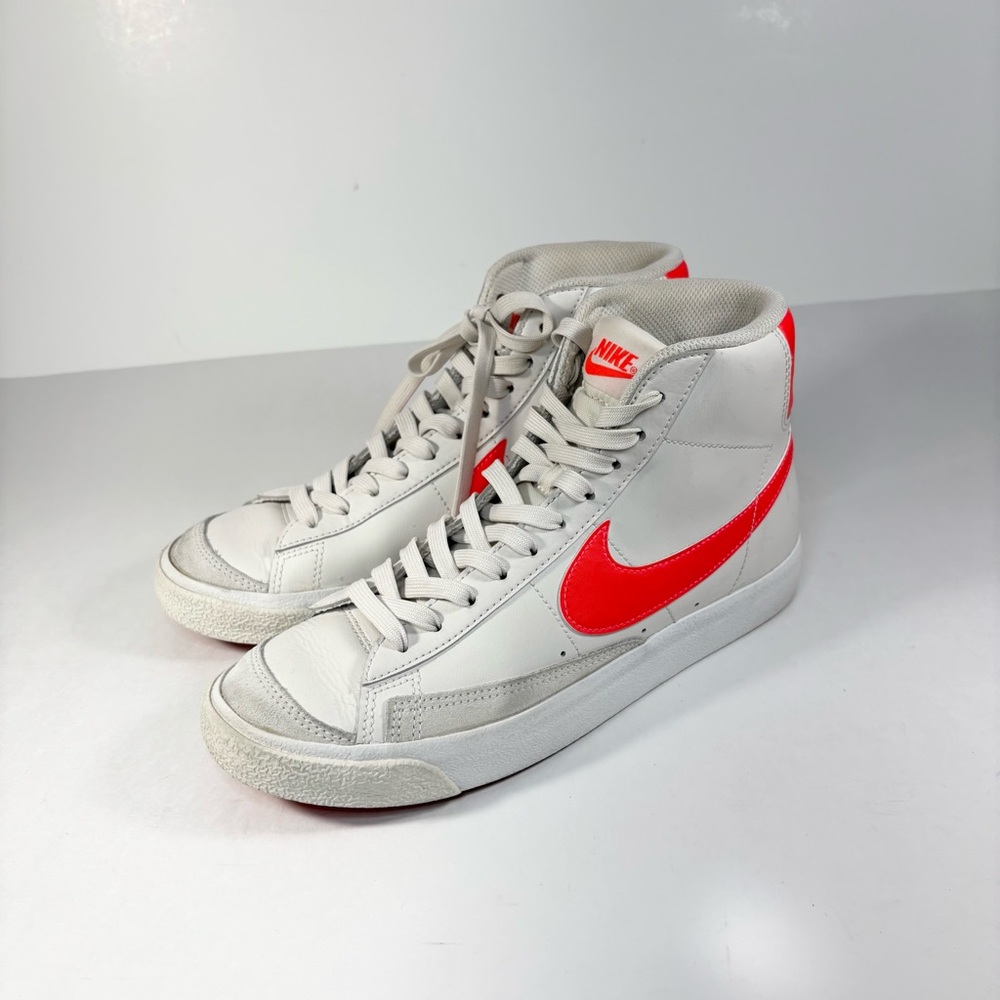 Nike Blazer Mid '77 Big Kids' Shoes‎ Size 6.5Y White Orange Kidscore